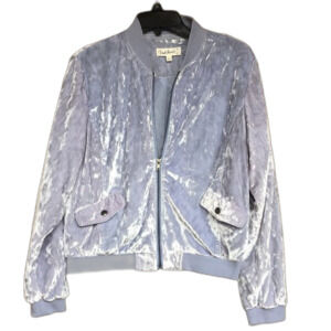 Cloud chaser crushed velvet bomber jacket